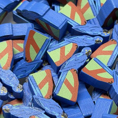 Single Bird Meeple - Hyacinth Macaw