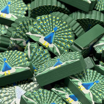 Single Bird Meeple - Indian Peafowl