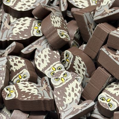 Single Bird Meeple - Little Owl