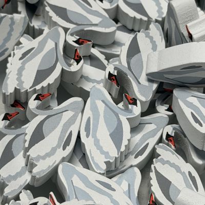 Single Bird Meeple - Mute Swan (No Babies)