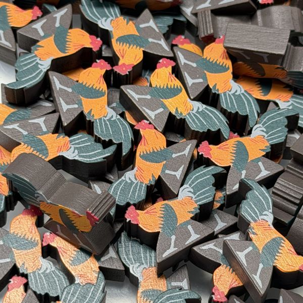 Single Bird Meeple - Red Junglefowl
