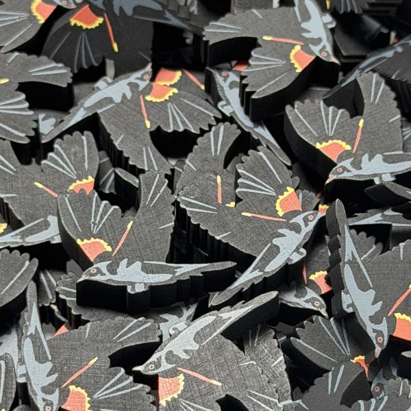 Single Bird Meeple - Red-Winged Blackbird