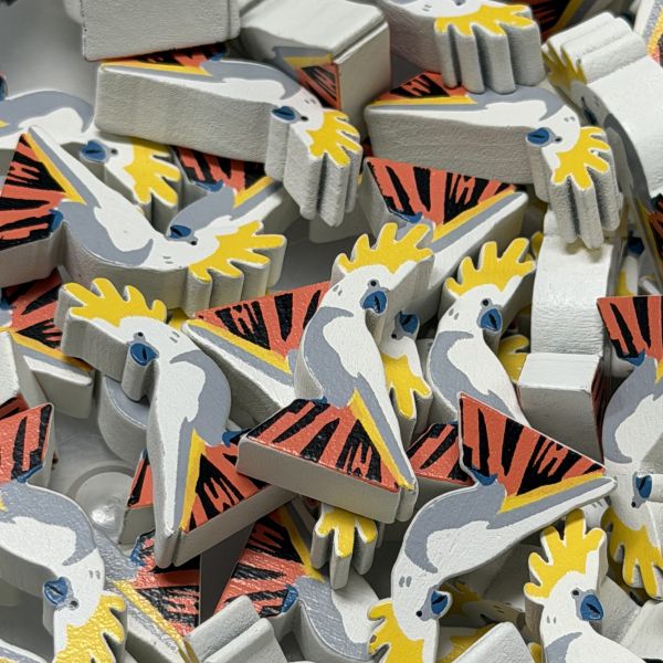 Single Bird Meeple - Sulphur-Crested Cockatoo