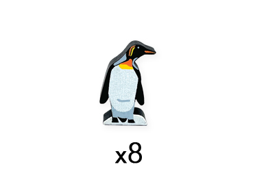 King Penguin Meeples (8-pc set)