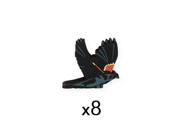 Red-Winged Blackbird Meeples (8-pc set)