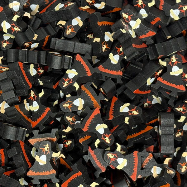 Wyrmspan Black Explorer - Individual Meeple (FACTORY IMPERFECT)