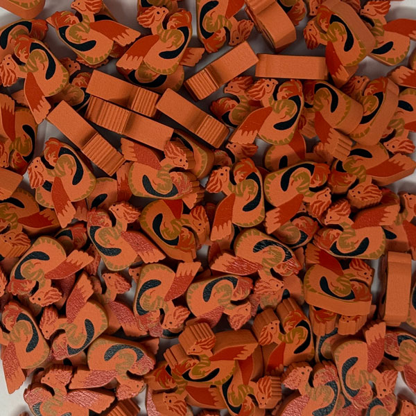 Wyrmspan Orange Dragon - Individual Meeple (FACTORY IMPERFECT)