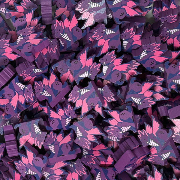 Wyrmspan Purple Dragon - Individual Meeple (FACTORY IMPERFECT)