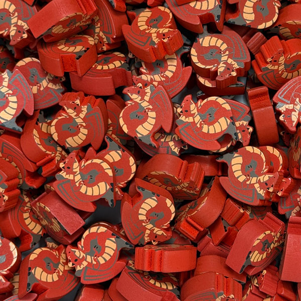 Wyrmspan Red Dragon - Individual Meeple  (FACTORY IMPERFECT)