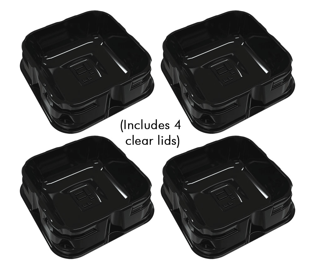 X-Trayz from Game Trayz, Single, Black (4-pack)
