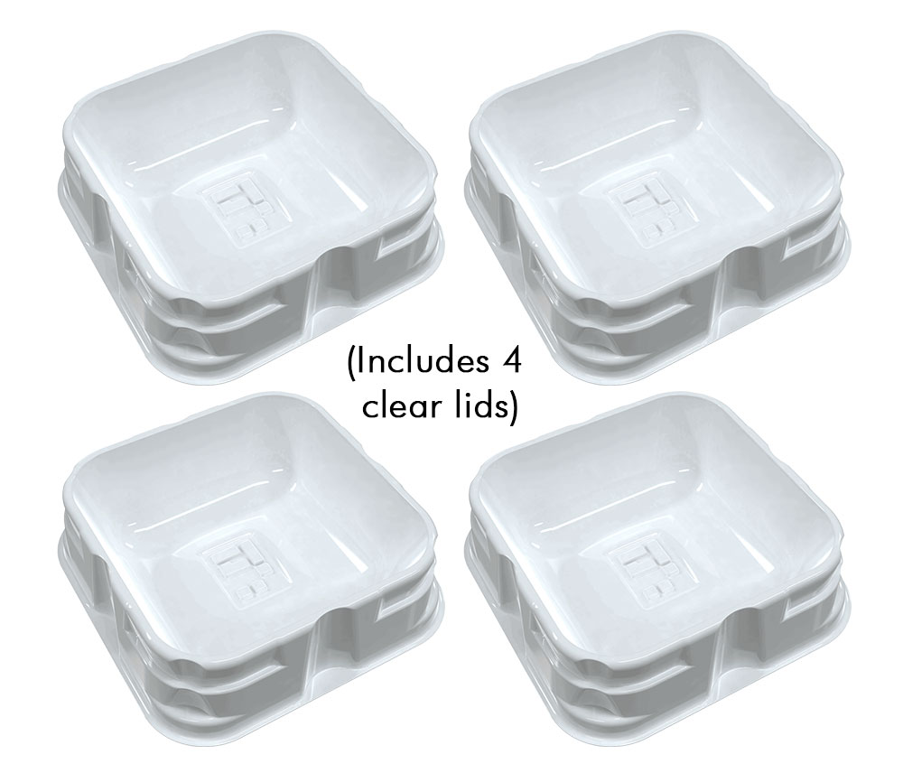 X-Trayz from Game Trayz, Single, White (4-pack)