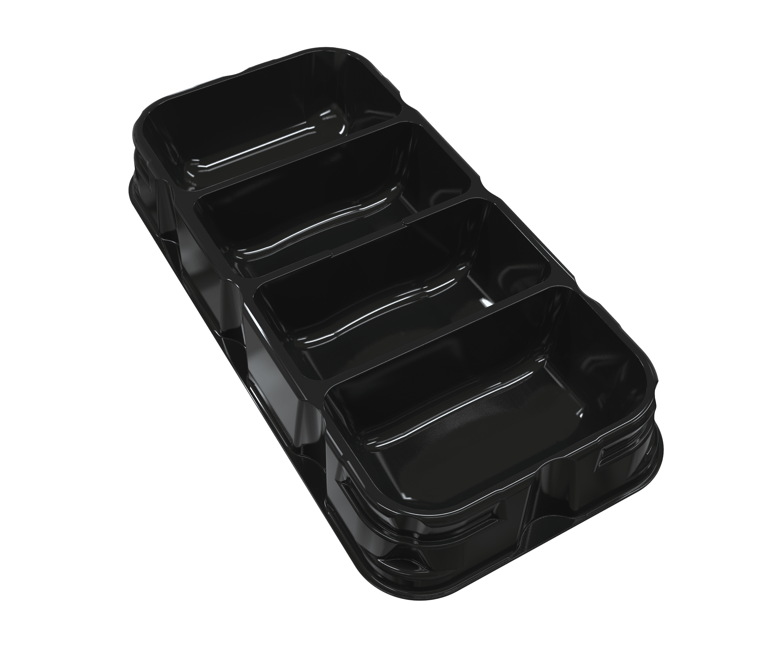 Black 4-Cavity Y-Trayz (includes the lid)