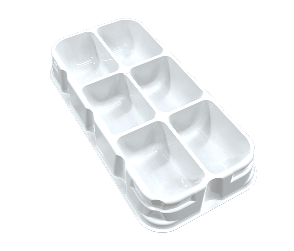 White 6-Cavity Y-Trayz (includes the lid)