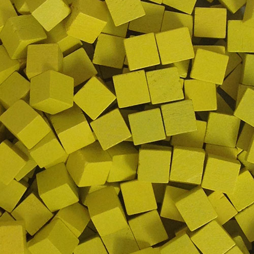Yellow Wooden Cubes